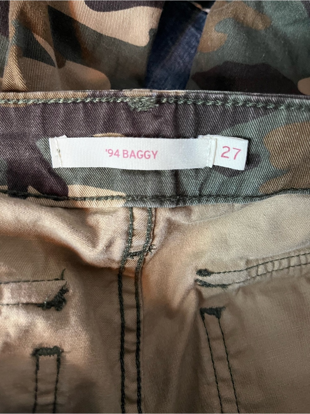 Levi's Men's Camo Cargo Pants - Green, Brown, Tan - Picture 8 of 10